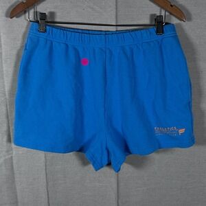 Fabletics Womens XL Blue Athletic Club Sweat Shorts Cotton Blend Gym Lounge